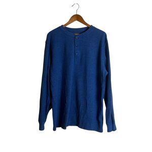 L.L. Bean mens blue waffle shirt. Size large tall